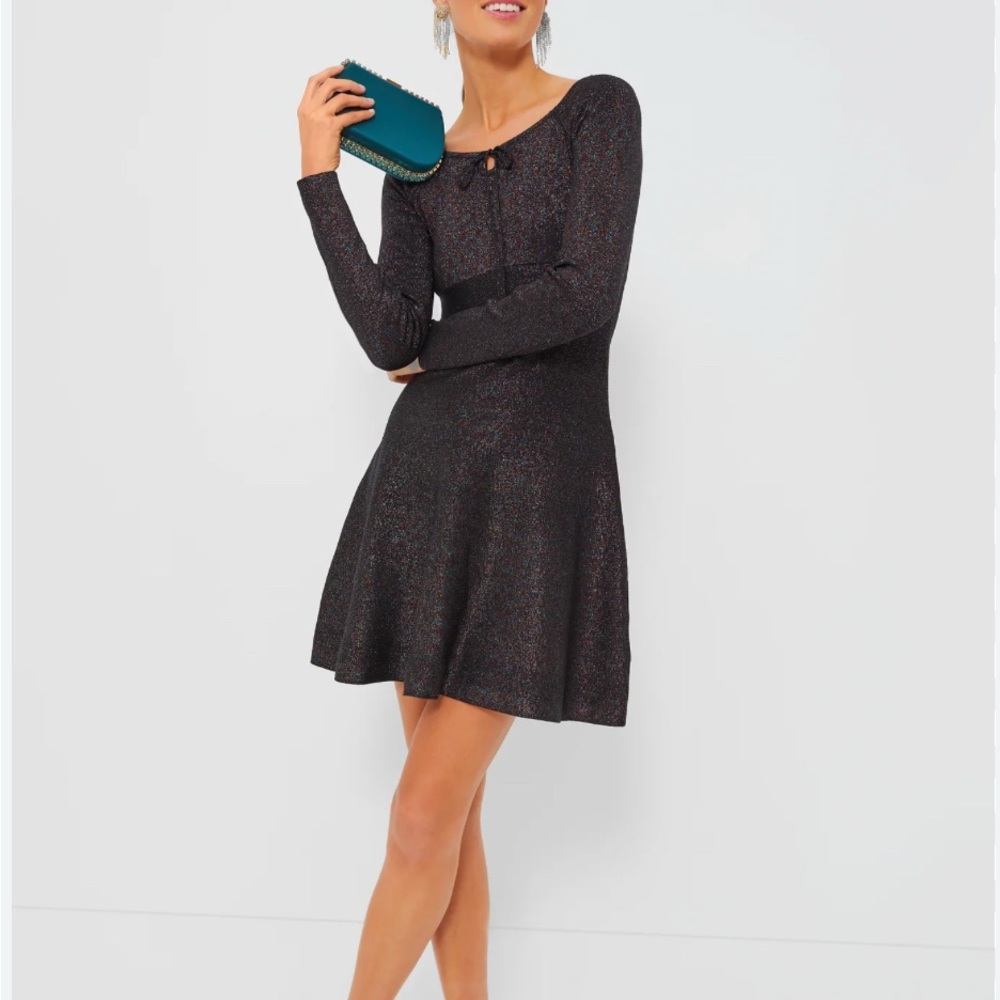 Hyacinth House Black shimmer Selena knit dress
Size medium